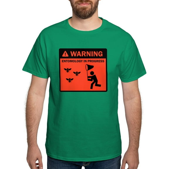 CafePress - Warning Entomology In Progr Dark T Shirt - Men's Classic Graphic Cotton T-Shirt