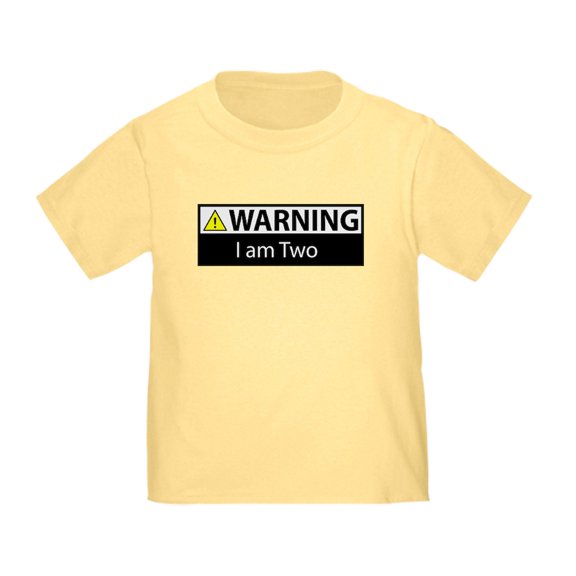 CafePress - Warning I Am Two Toddler T Shirt - Cute Toddler T-Shirt, 100% Cotton