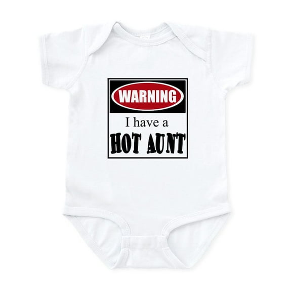 CafePress - Warning I Have A Hot Aunt Baby Infant Bodysuit - Baby Light Bodysuit, Size Newborn - 24 Months