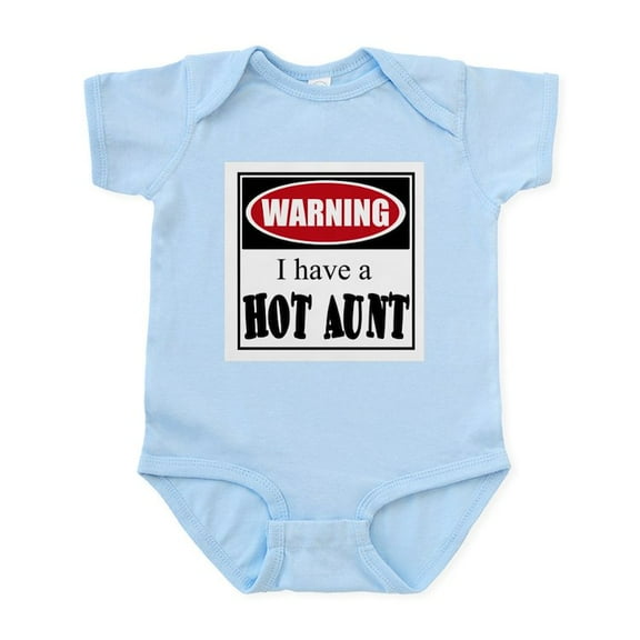 CafePress - Warning I Have A Hot Aunt Baby Infant Bodysuit - Baby Light Bodysuit, Size Newborn - 24 Months
