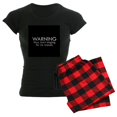 thumbnail image 1 of CafePress - Warning: May Start Singing F - Women's Dark Pajamas, 1 of 4