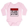 thumbnail image 1 of CafePress - Warning My Godfather Is A Cop Body Suit - Long Sleeve Cotton Baby Bodysuit, 1 of 4