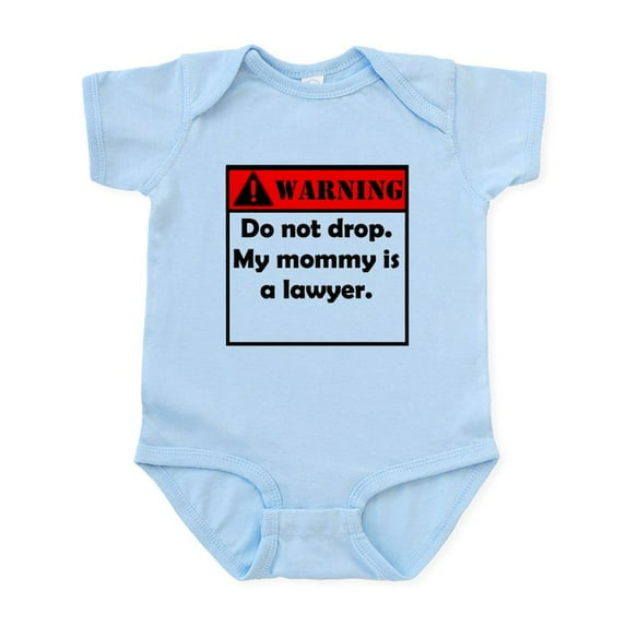 CafePress - Warning My Mommy Is A Lawyer Body Suit - Baby Light Bodysuit, Size Newborn - 24 Months