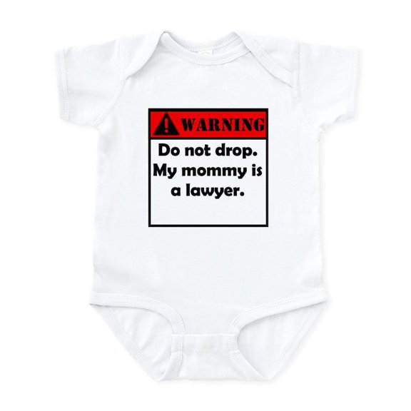 CafePress - Warning My Mommy Is A Lawyer Body Suit - Baby Light Bodysuit, Size Newborn - 24 Months