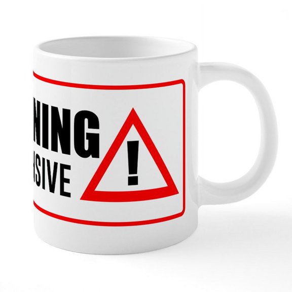 CafePress - Warning Offensive - 20 Oz White Ceramic Mega Mug