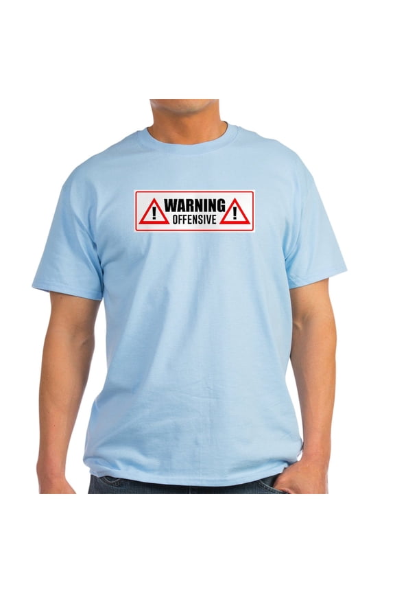 - Warning Offensive Light T Shirt - Men's Classic Graphic T-Shirt