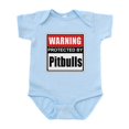 thumbnail image 1 of CafePress - Warning Pitbulls Body Suit - Baby Light Bodysuit, Size Newborn - 24 Months, 1 of 4