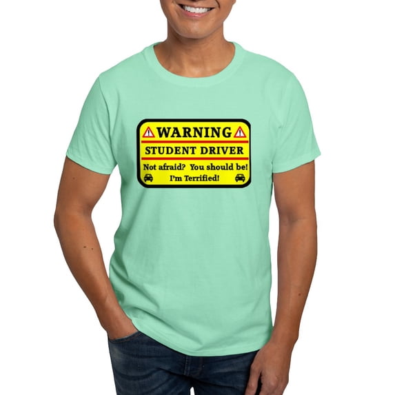 CafePress - Warning Student Driver T Shirt - Men's Classic Graphic Cotton T-Shirt