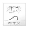 thumbnail image 1 of CafePress - Warrior Yoga Pose: Square Sticker - Square Sticker 3" x 3", 1 of 1