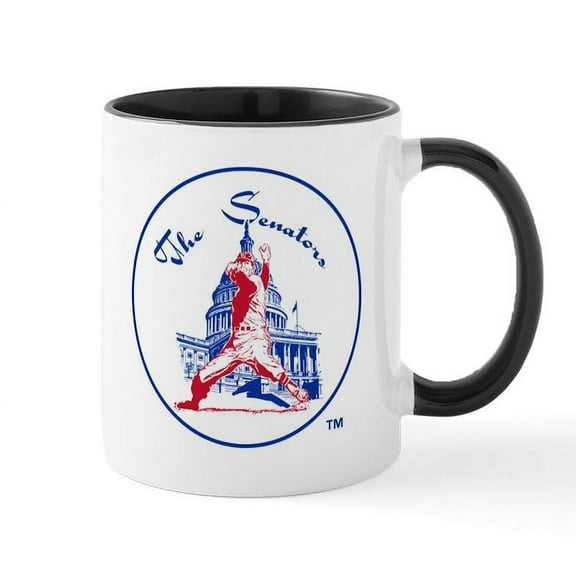 CafePress - Washington Baseball Mug Mugs - 11 oz Ceramic Mug - Novelty Coffee Tea Cup