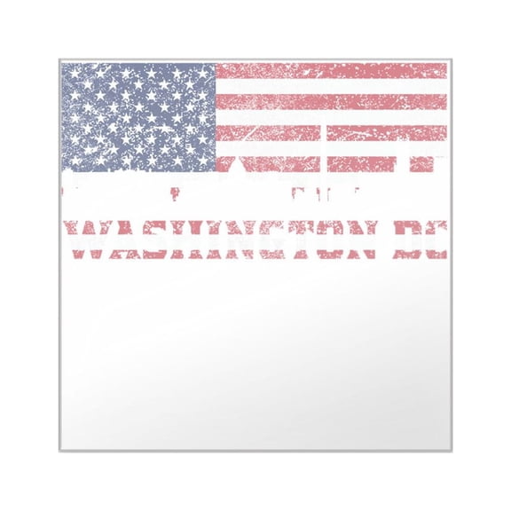 CafePress - Washington DC American Flag Skyline Sticker - Square Sticker 3" x 3"