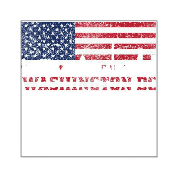 CafePress - Washington DC American Flag Skyline Sticker - Square Sticker 3" x 3"