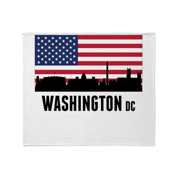 CafePress - Washington DC American Flag Throw Blanket - Soft Fleece Throw Blanket, 50"x60" for All Ages