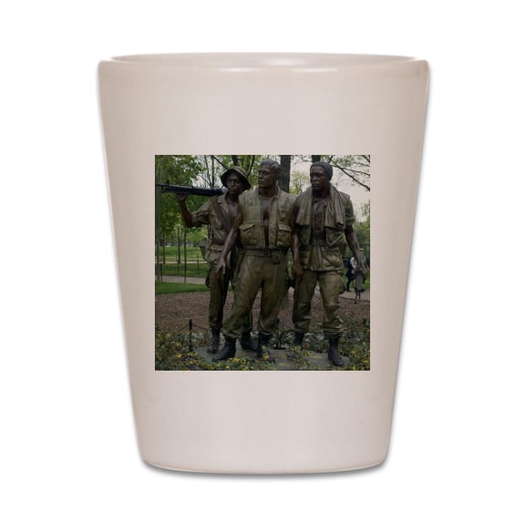 CafePress - Washington DC War Memorial - White Shot Glass, Unique and Funny Shot Glass