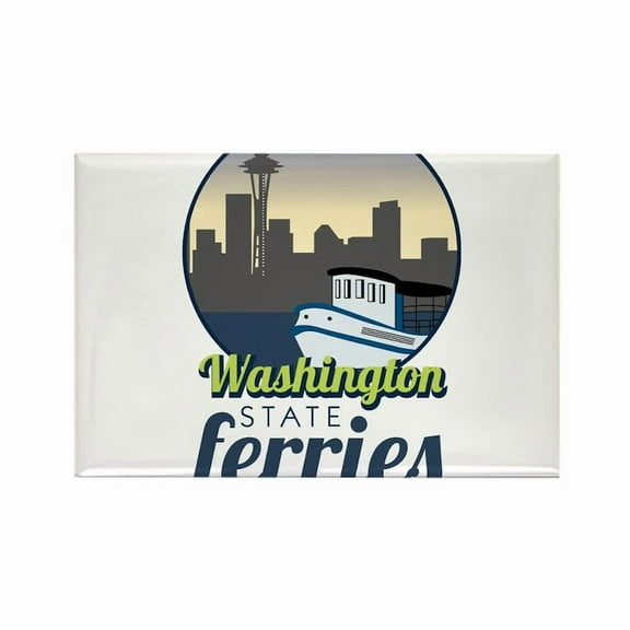 CafePress - Washington State Ferries - Rectangle Magnet, 2"x3" Refrigerator Magnet