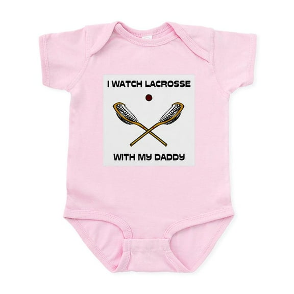 CafePress - Watch Lacrosse With Daddy Infant Bodysuit - Baby Light Bodysuit, Size Newborn - 24 Months