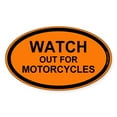 thumbnail image 1 of CafePress - Watch Out For Motorcycles Sticker - Sticker (Oval), 1 of 1