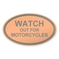 thumbnail image 1 of CafePress - Watch Out For Motorcycles Sticker - Sticker (Oval), 1 of 1