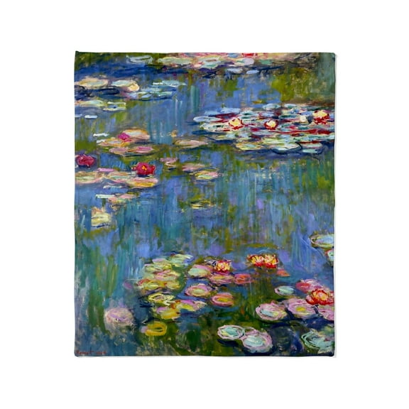 CafePress - Water Lilies 1916 By Claude Monet Throw Blanket - Soft Fleece Throw Blanket, 50"x60" for All Ages