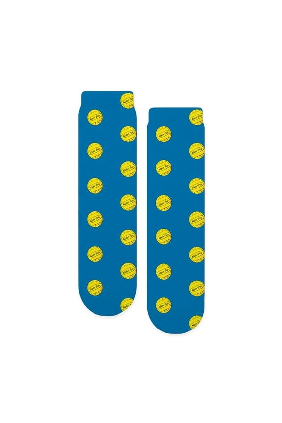 - Water Polo Ball Pattern - Unisex Novelty Printed Crew Adult Socks