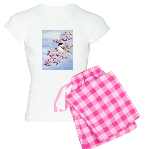 CafePress - Watercolor Chickadee In Win - Women's Light Pajamas