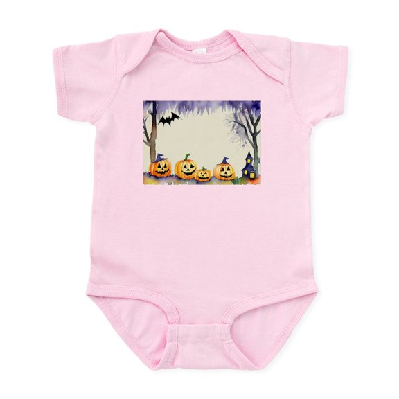 CafePress - Watercolor Halloween Night - Baby Light Bodysuit, Size Newborn - 24 Months