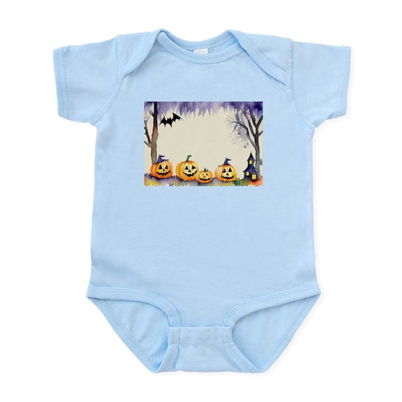 CafePress - Watercolor Halloween Night - Baby Light Bodysuit, Size Newborn - 24 Months