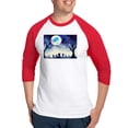 thumbnail image 1 of CafePress - Watercolor Halloween Night - Cotton Baseball Jersey, 3/4 Raglan Sleeve Shirt, 1 of 4