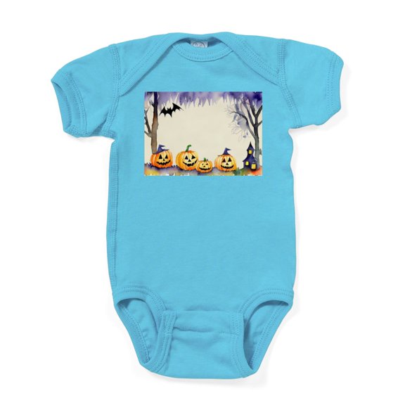 CafePress - Watercolor Halloween Night - Cute Infant Bodysuit Baby Romper - Size Newborn - 24 Months