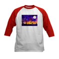 thumbnail image 1 of CafePress - Watercolor Halloween Night Kids Baseball T Shirt - Kids Cotton Baseball Jersey, 3/4 Sleeve Shirt, 1 of 4