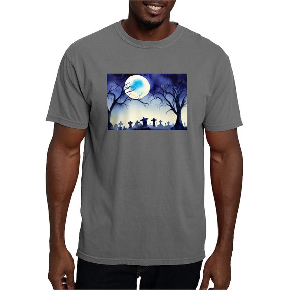 CafePress - Watercolor Halloween Night Men's Comfort Colors® T Shirt - Mens Comfort Colors Shirt