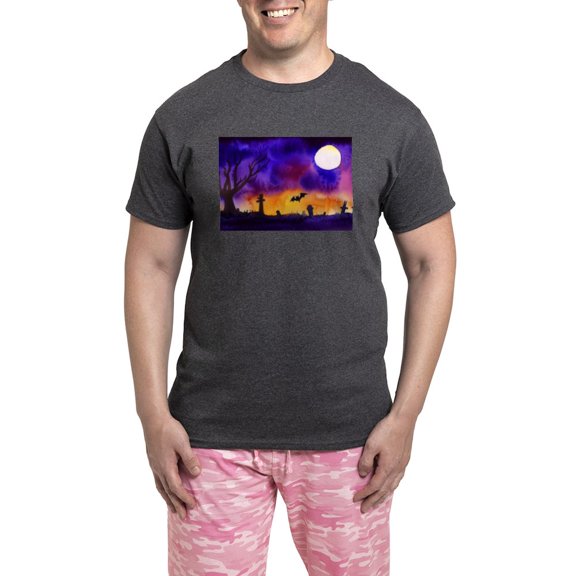 CafePress - Watercolor Halloween Night - Men's Loose Fit, Cotton - 2 Piece Pajama Set