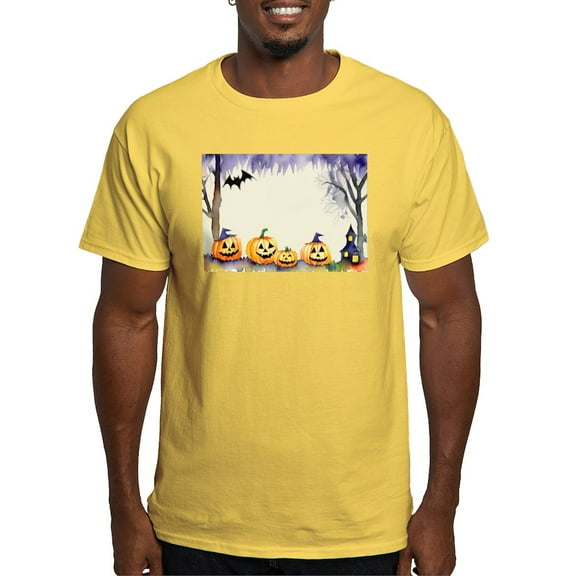 CafePress - Watercolor Halloween Night Men's Value T Shirt - Men's Classic Graphic T-Shirt