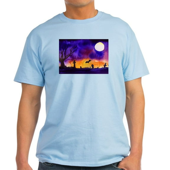 CafePress - Watercolor Halloween Night Men's Value T Shirt - Men's Classic Graphic T-Shirt