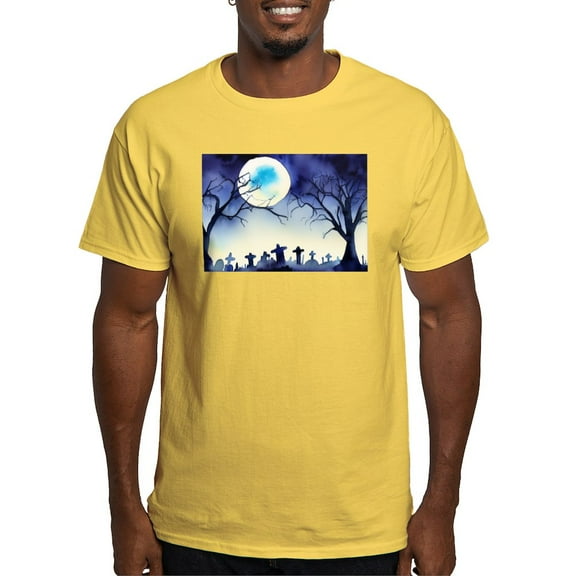 CafePress - Watercolor Halloween Night Men's Value T Shirt - Men's Classic Graphic T-Shirt