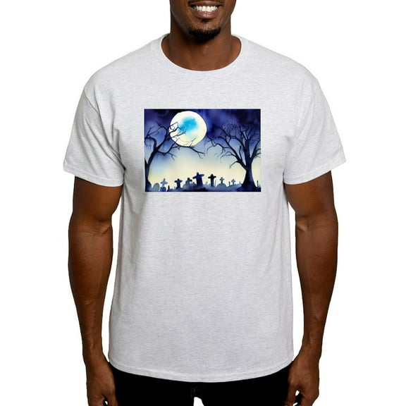 CafePress - Watercolor Halloween Night Men's Value T Shirt - Men's Classic Graphic T-Shirt