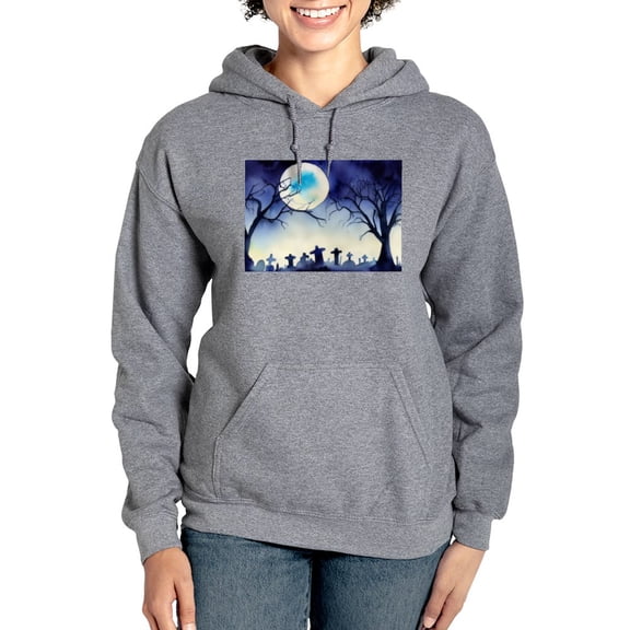 CafePress - Watercolor Halloween Night - Pullover Hoodie, Classic & Comfortable Hooded Sweatshirt