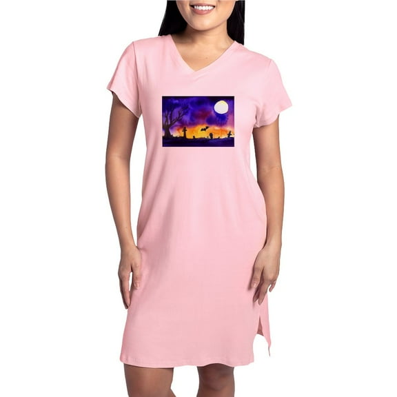 CafePress - Watercolor Halloween Night - Women's Nightshirt