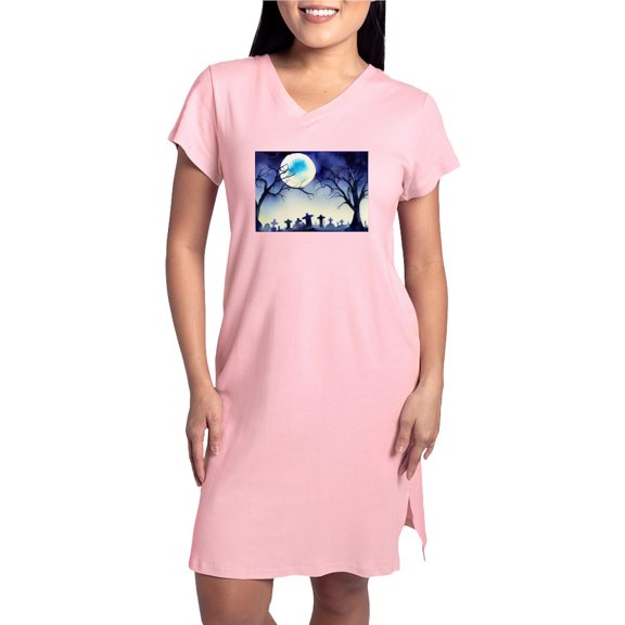 CafePress - Watercolor Halloween Night - Women's Nightshirt