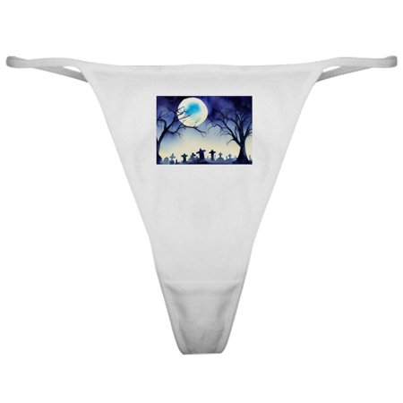 CafePress - Watercolor Halloween Night - Women's Novelty Thong Panties Underwear