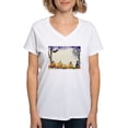 thumbnail image 1 of CafePress - Watercolor Halloween Night Women's V Neck T Shirt - Womens Cotton V-Neck T-shirt, 1 of 4