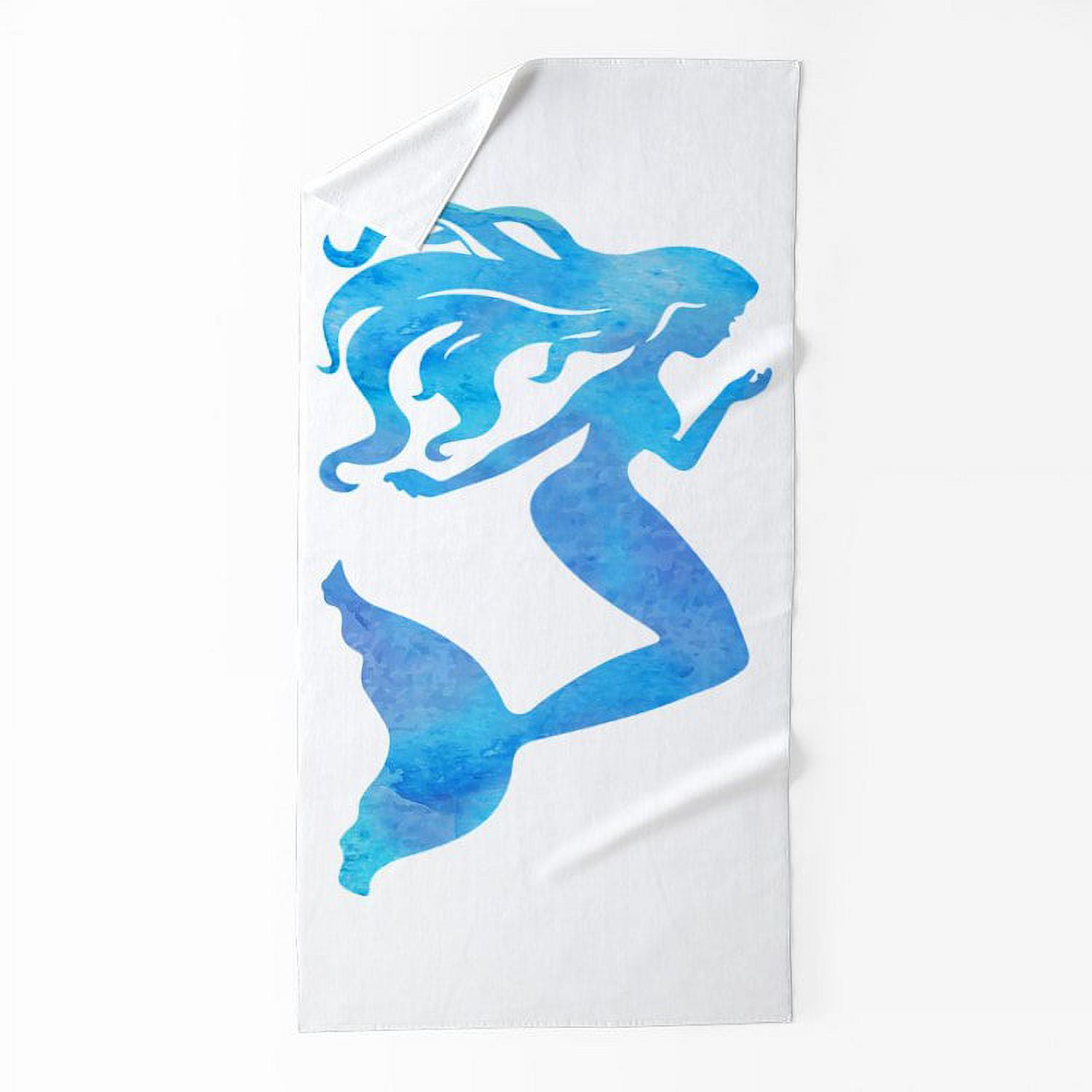 CafePress - Watercolor Mermaid - Large Beach Towel, Soft 30"x60" Towel with Unique Design