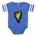 thumbnail image 1 of CafePress - Watercolor Rainbow Heart_Tr - Cute Infant Baby Football Bodysuit, 1 of 3