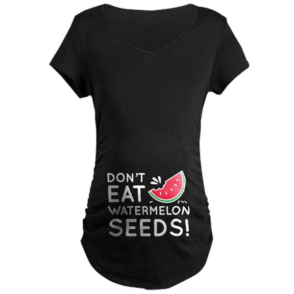 CafePress - Watermelon Seeds Maternity T Shirt - Maternity Dark T-Shirt