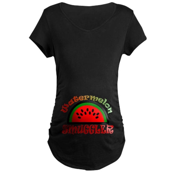 CafePress - Watermelon Smuggler Maternity T Shirt - Maternity Dark T-Shirt