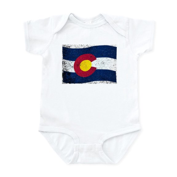 CafePress - Waving Colorado State Flag Body Suit - Baby Light Bodysuit, Size Newborn - 24 Months