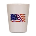 thumbnail image 1 of CafePress - Wavy American Flag - White Shot Glass, Unique and Funny Shot Glass, 1 of 2