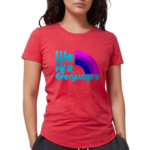 CafePress - We_Are_Everywhere_Bi_Blk Women's Deluxe T Shirt - Womens Tri-blend T-Shirt