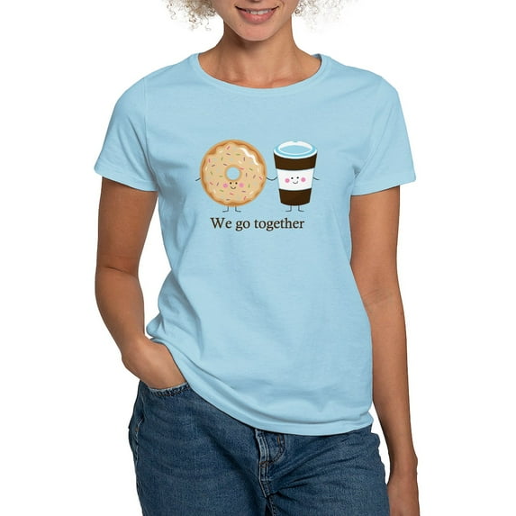 CafePress - We Go Together Like Coffee And Donuts T Shirt - Women's Classic T-Shirt