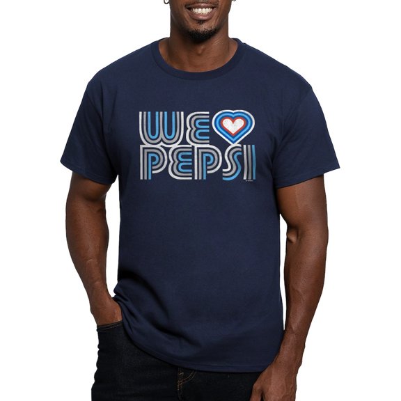 CafePress - We Heart Pepsi Men's Fitted T Shirt (Dark) - Men's Fitted T-Shirt